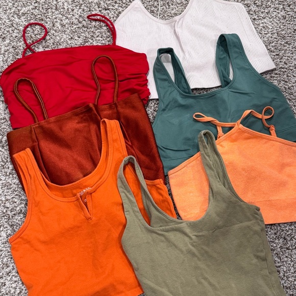 Various Tops - Stylish Women's Tank Tops - Multicolor Set XS/S bundle of 7